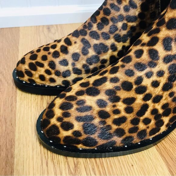 REBECCA MINKOFF Leopard Print Cowhide Chelsea Ankle‎ Boot Booties Size 6.5 New - Picture 7 of 14